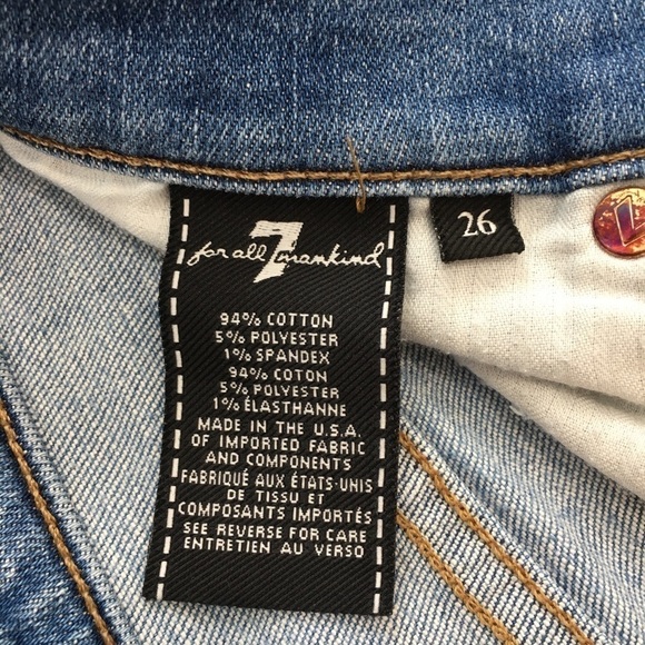 7 For All Mankind Mid Rise Josefina Skinny Boyfriend Denim blue jeans - Picture 8 of 16